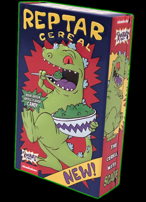 Rugrats REPTAR CEREAL BOX CANDY TIN