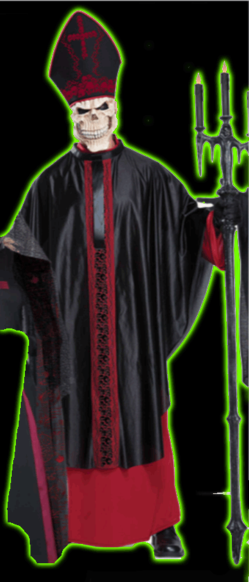 Halloweentown Store: Black Mass Mens Evil Costume