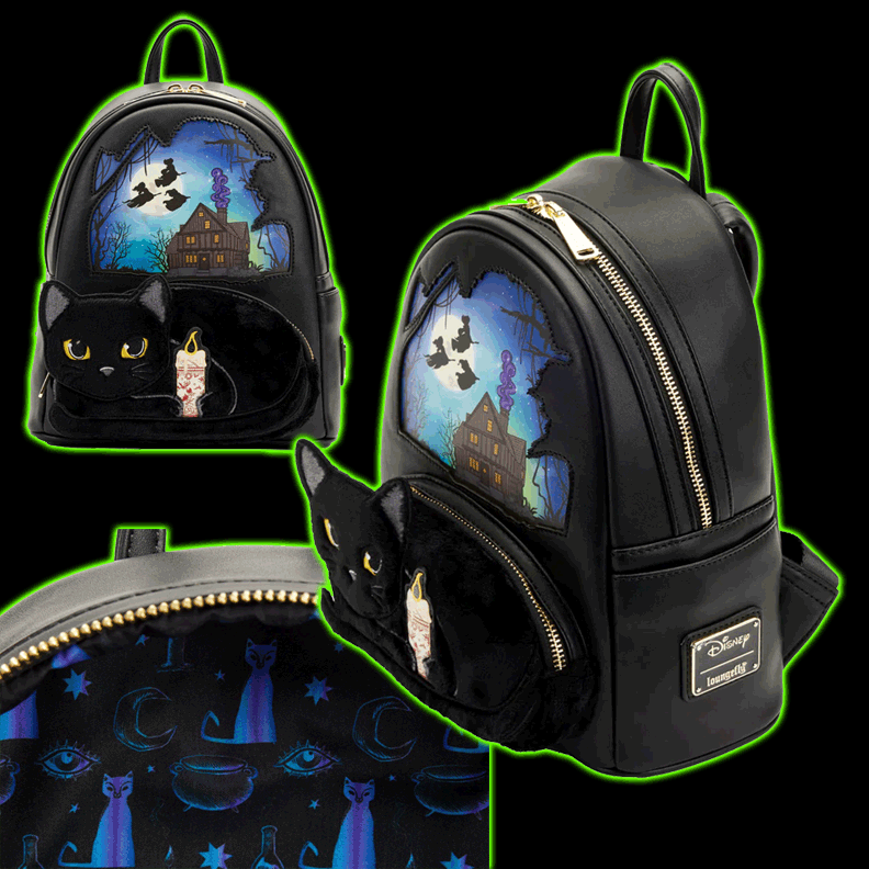 Loungefly Disney Hocus Pocus Sanderson Sisters with Binx Mini Backpack NEW