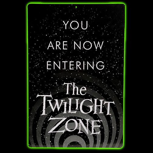 Halloweentown Store: THE TWILIGHT ZONE - YOU ARE NOW ENTERING METAL SIGN