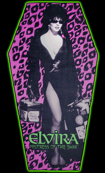 Elvira Mistress of the Dark Coffin Framed Art
