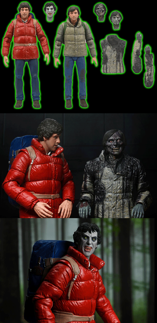 An American Werewolf in London 7 Inch Scale Action Figures - Jack and David 2 Pack