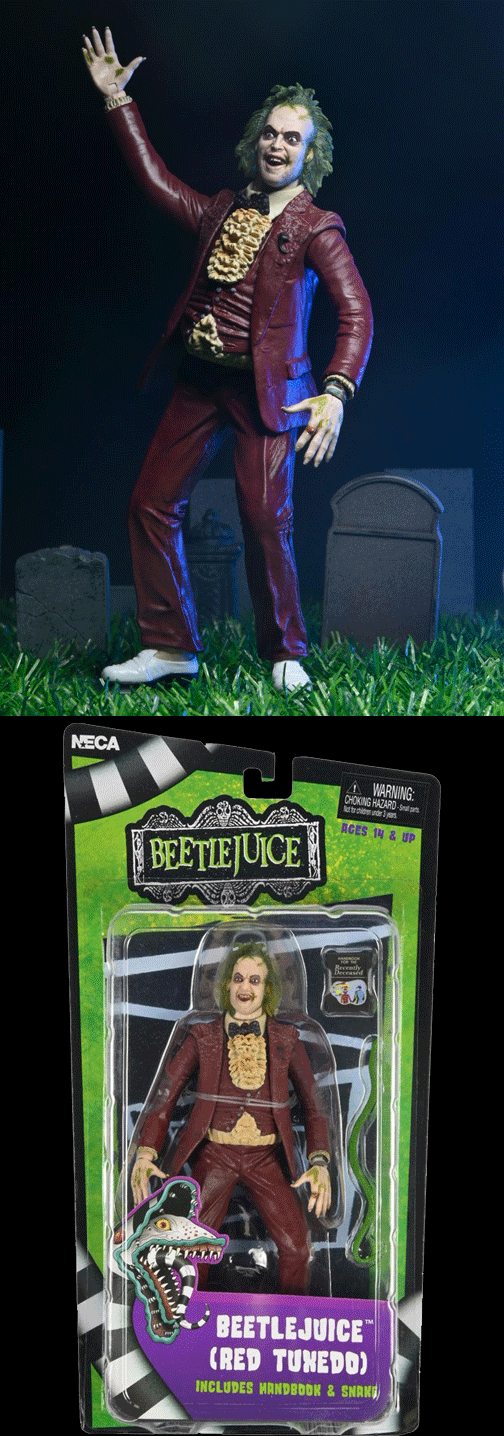 Beetlejuice 1988 - Red Tuxedo Beetlejuice 7 in.Scale Action Figure